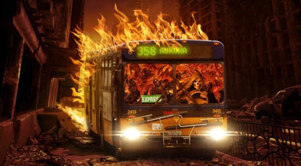 Автобус в огне