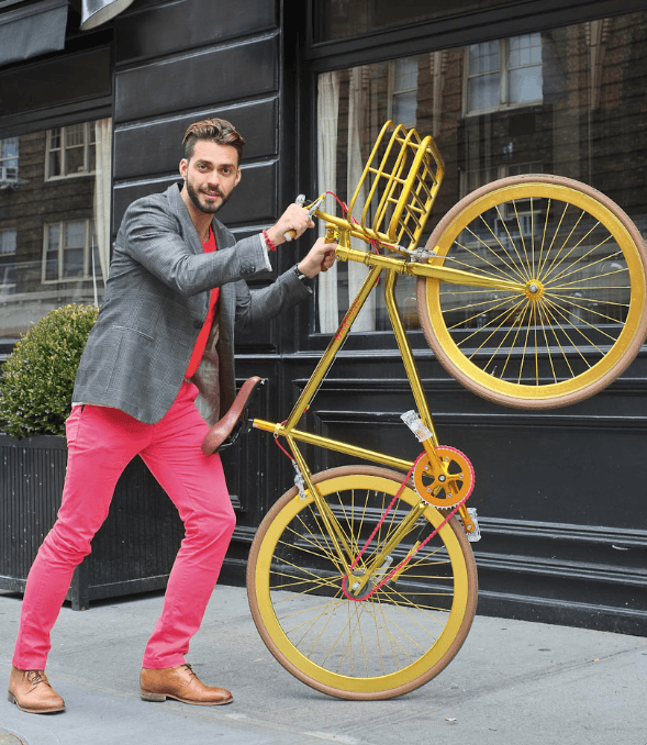 Золотистый велосипед